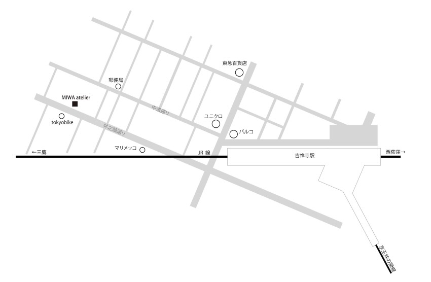 MIWA atelierまでのアクセスマップ